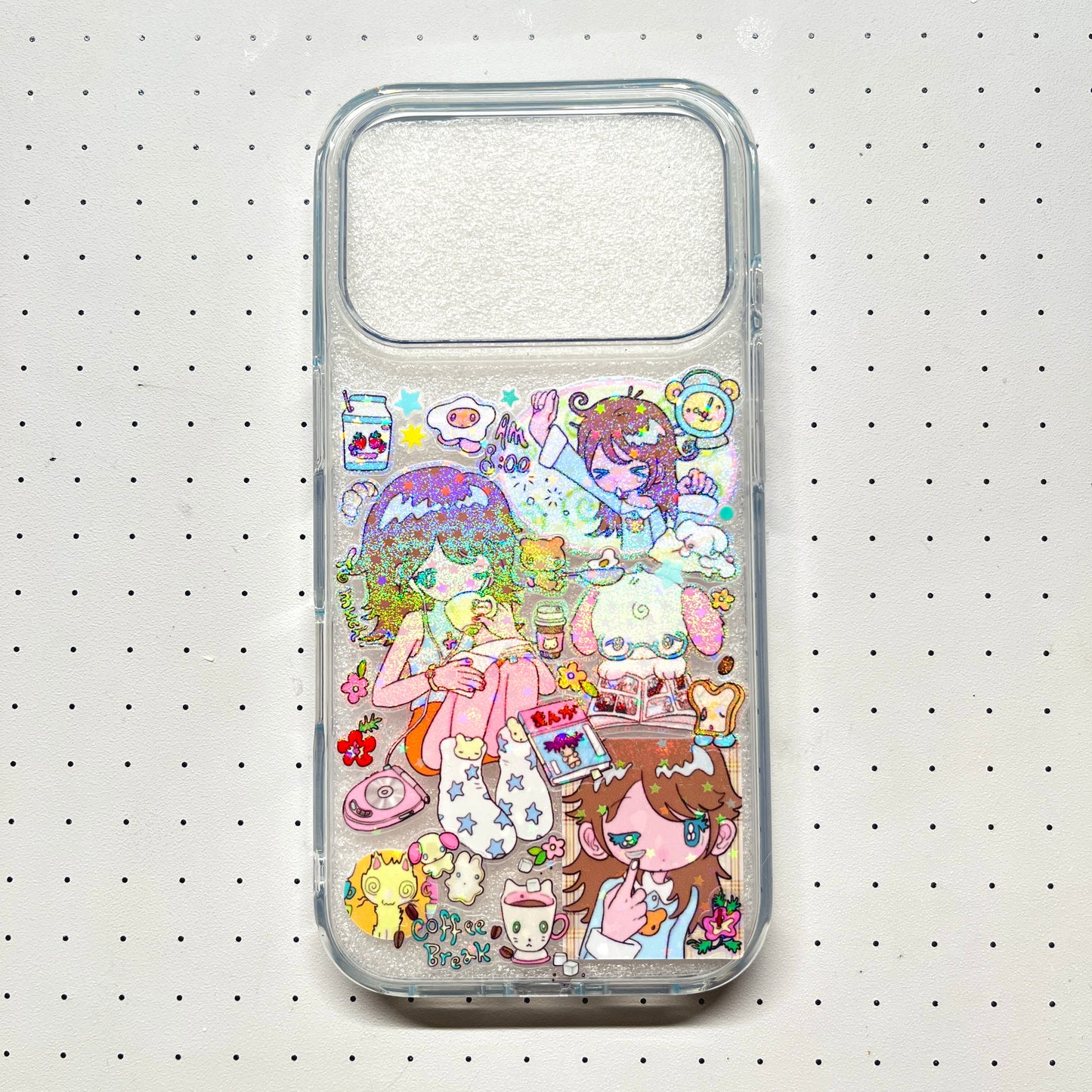Coffee Girl Handmade Sticker Phone Case (Resin Ver.)
