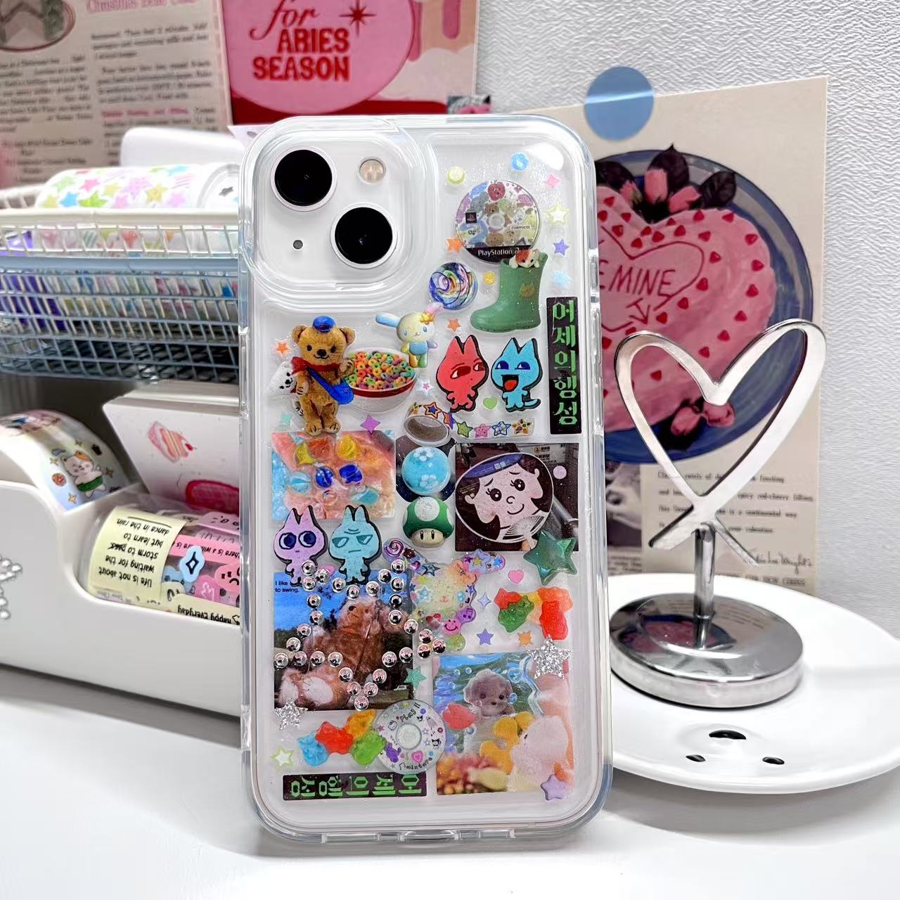 Colorful Dopamine Handmade Sticker Phone Case Samsung Case