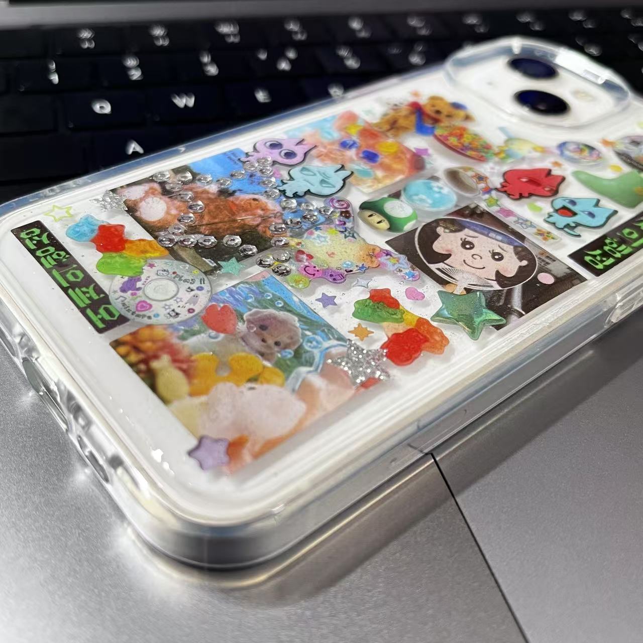 Colorful Dopamine Handmade Sticker Phone Case Samsung Case