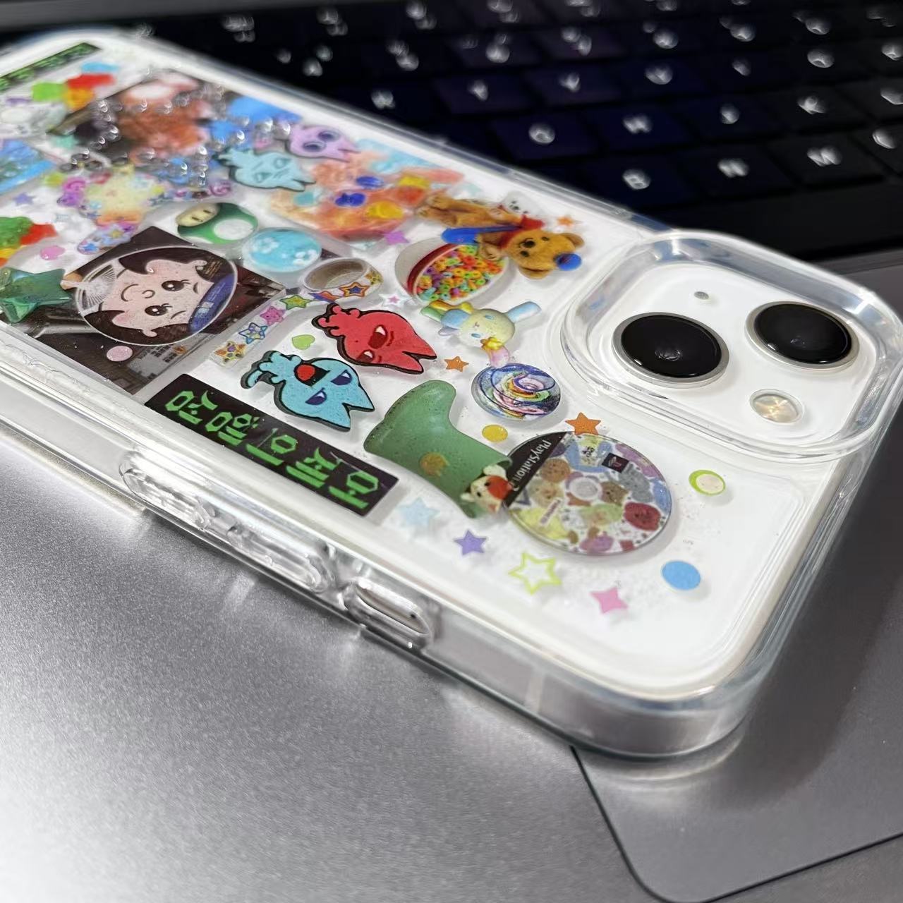 Colorful Dopamine Handmade Sticker Phone Case Samsung Case