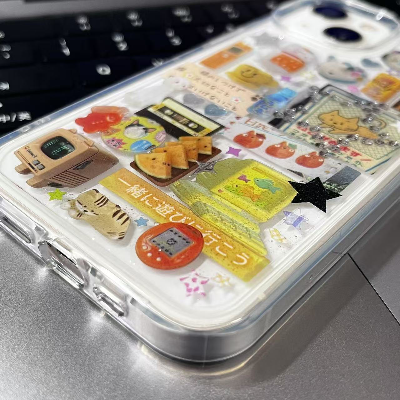 Colorful Dopamine Handmade Sticker Phone Case Samsung Case