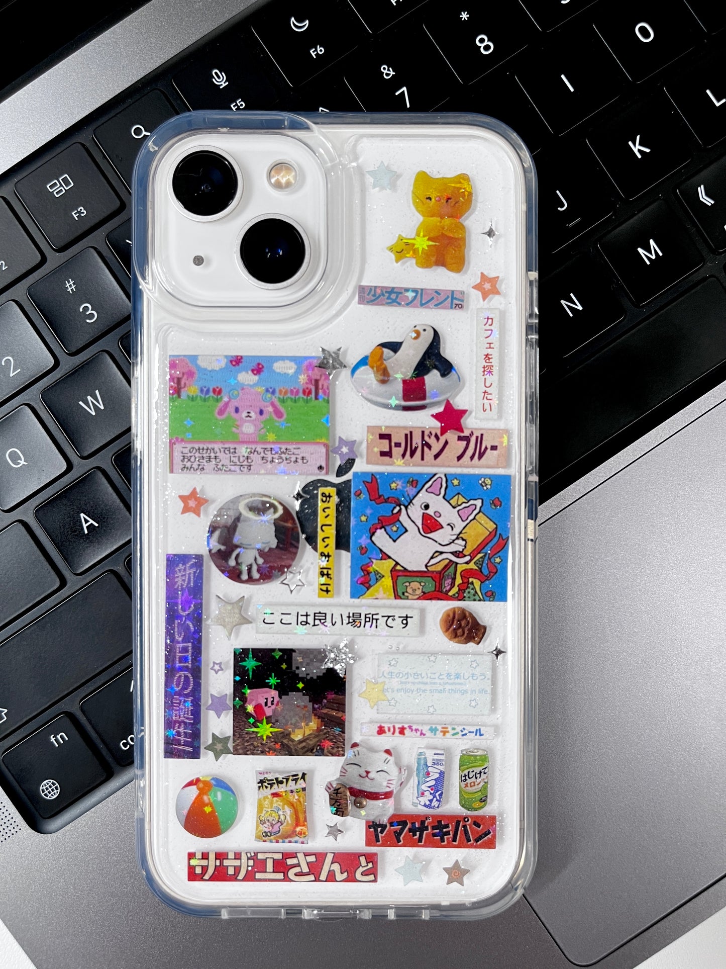 Retro Cat Dog Colorful Penguin  Handmade Sticker Phone Case Samsung Case