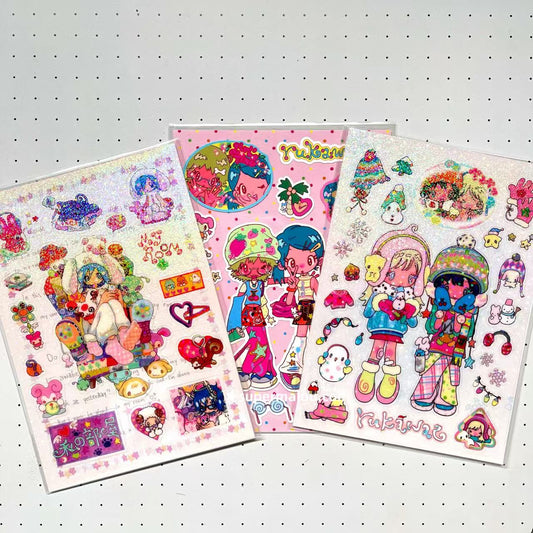 Cool Girl Bestie Shinny Stickers Set of 3