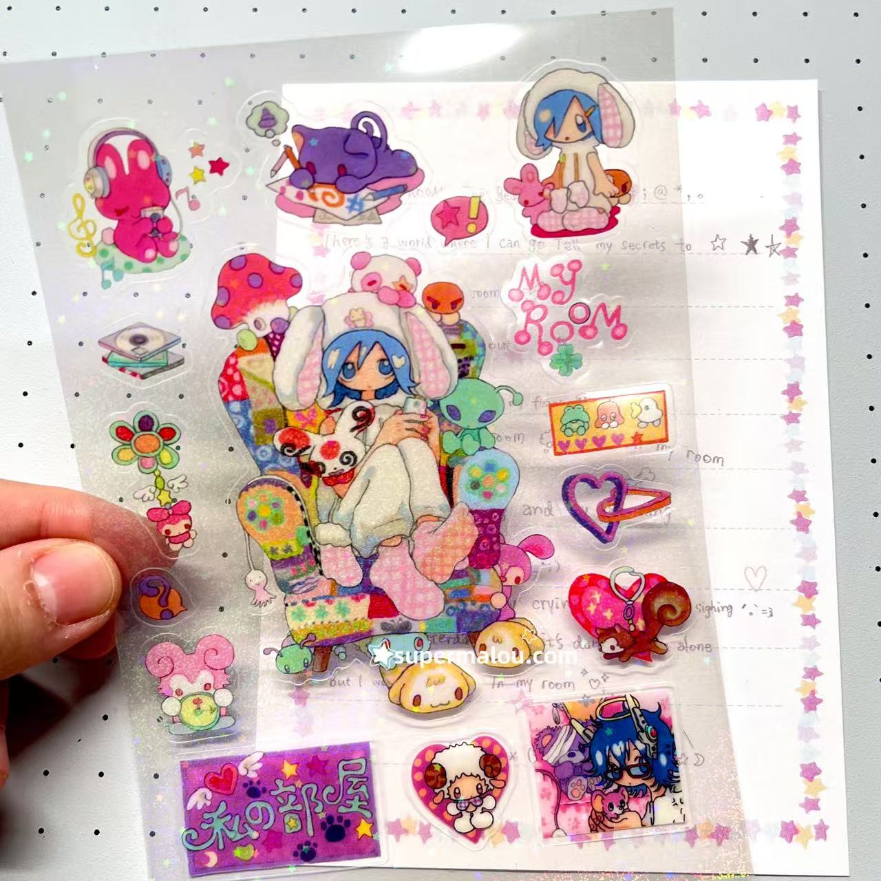 Cool Girl Bestie Shinny Stickers Set of 3