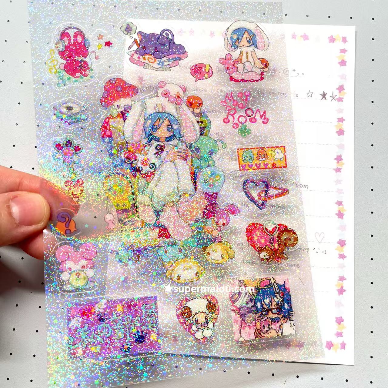 Cool Girl Bestie Shinny Stickers Set of 3