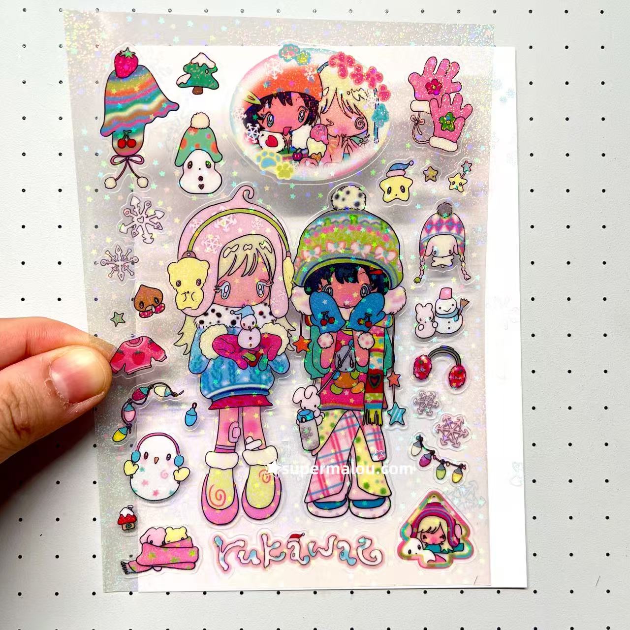 Cool Girl Bestie Shinny Stickers Set of 3