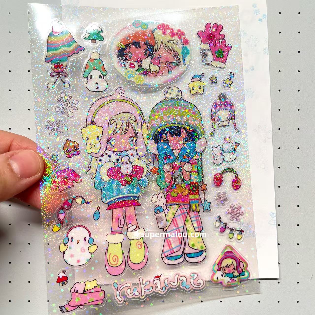 Cool Girl Bestie Shinny Stickers Set of 3