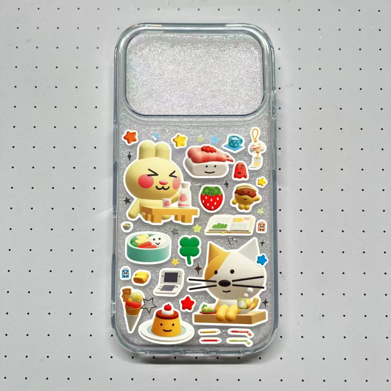 Cute And Adorable Animals Handmade Sticker Phone Case (Resin Version)