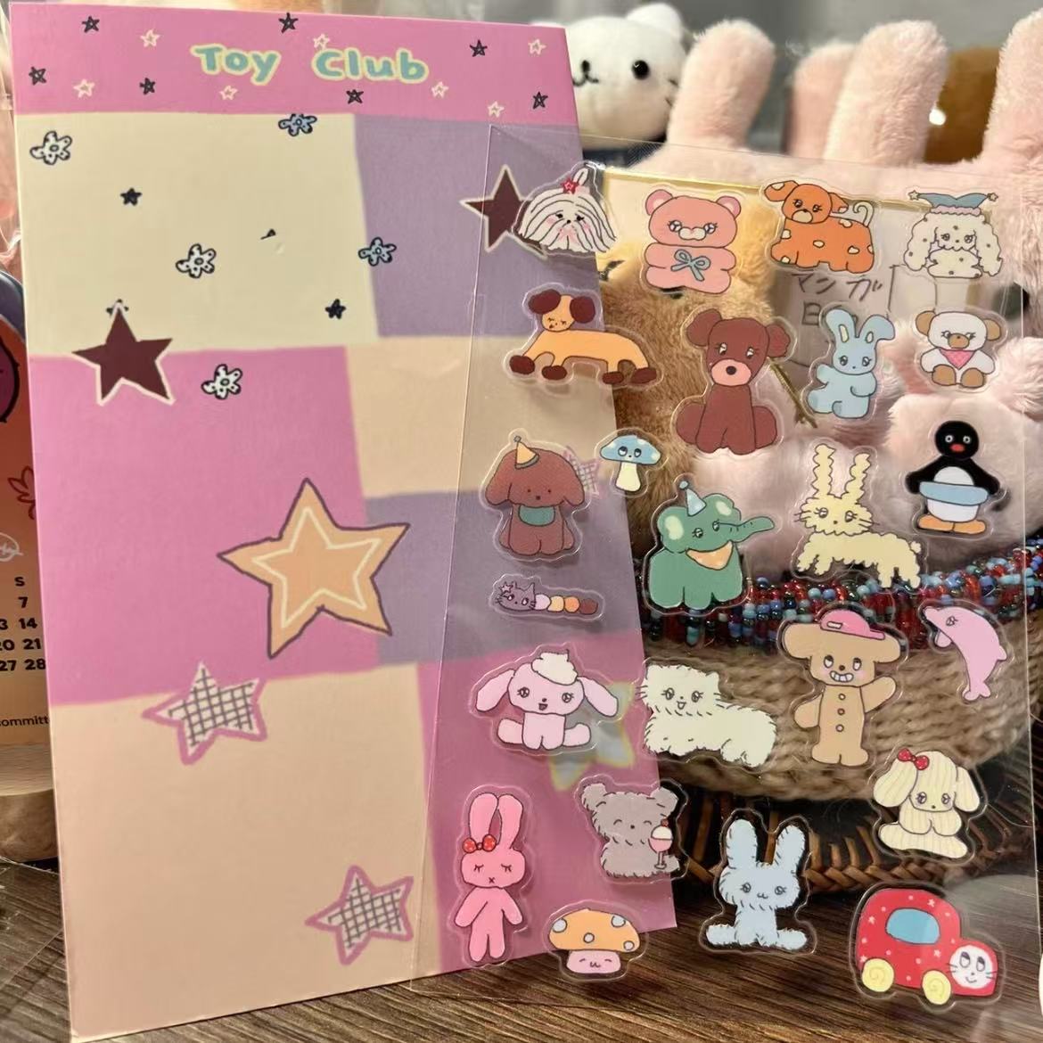 Cute Animals Transparent Sticker Sheet