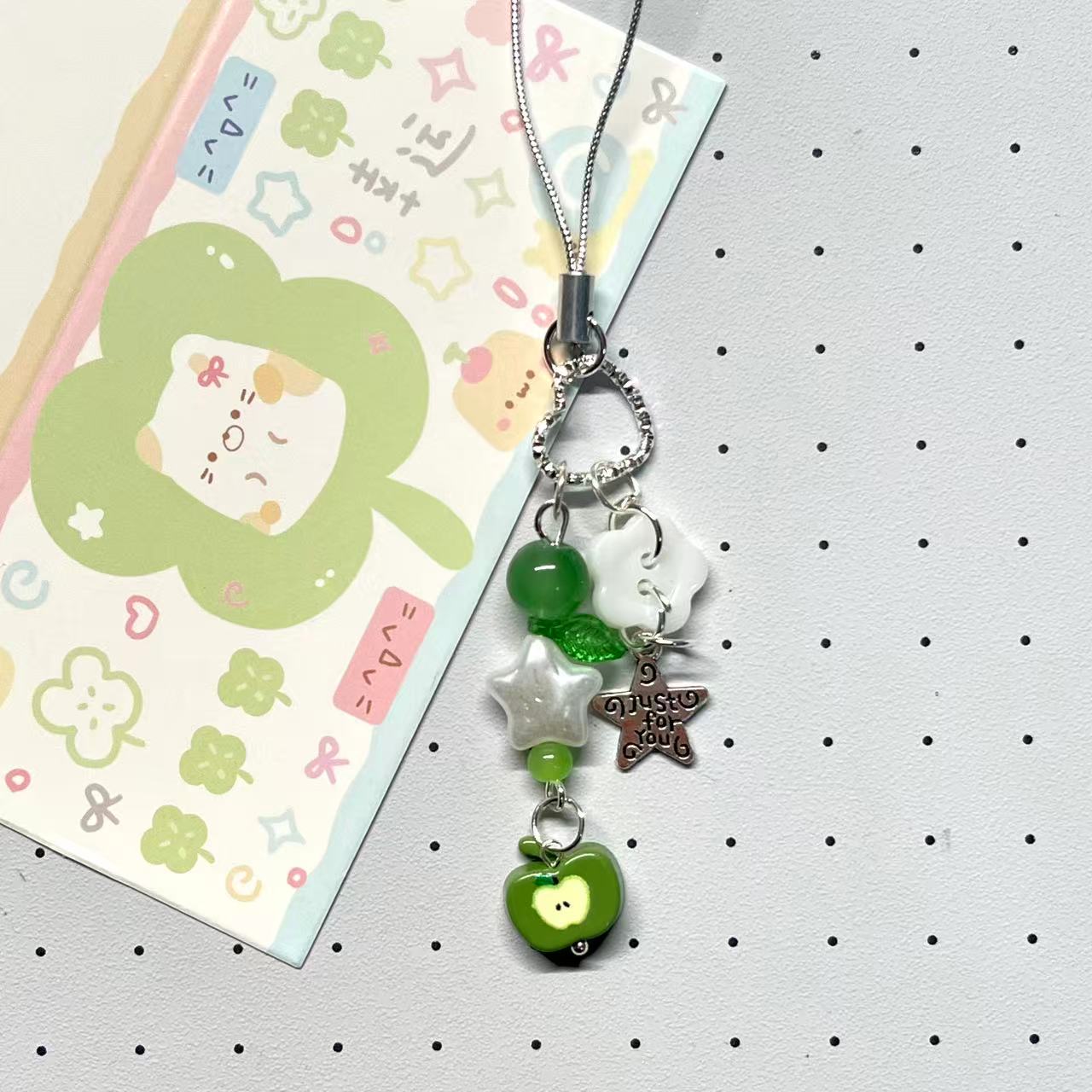 Cute Green Apple Phone Chain