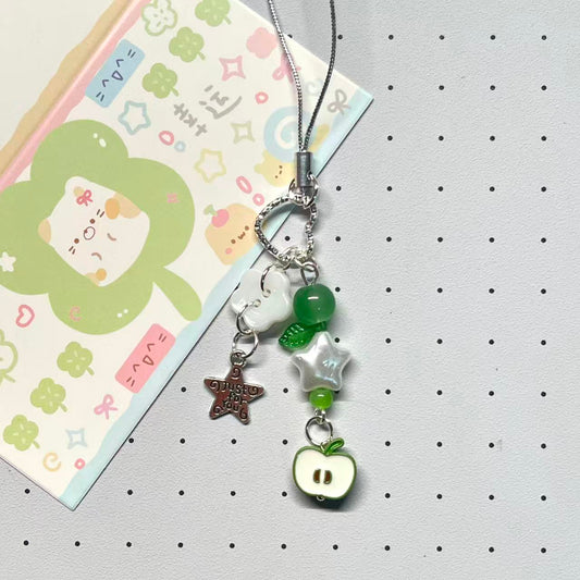 Cute Green Apple Phone Chain