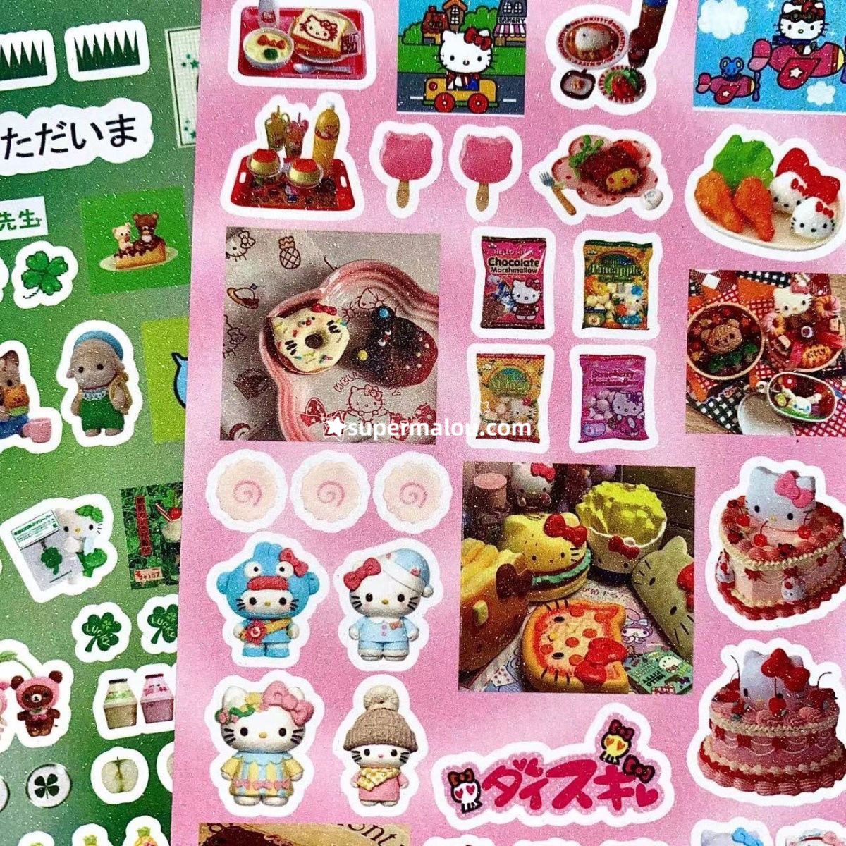 Cute Laser Retro Japanese Chiikawa Kitty Toro Stickers Set of 9