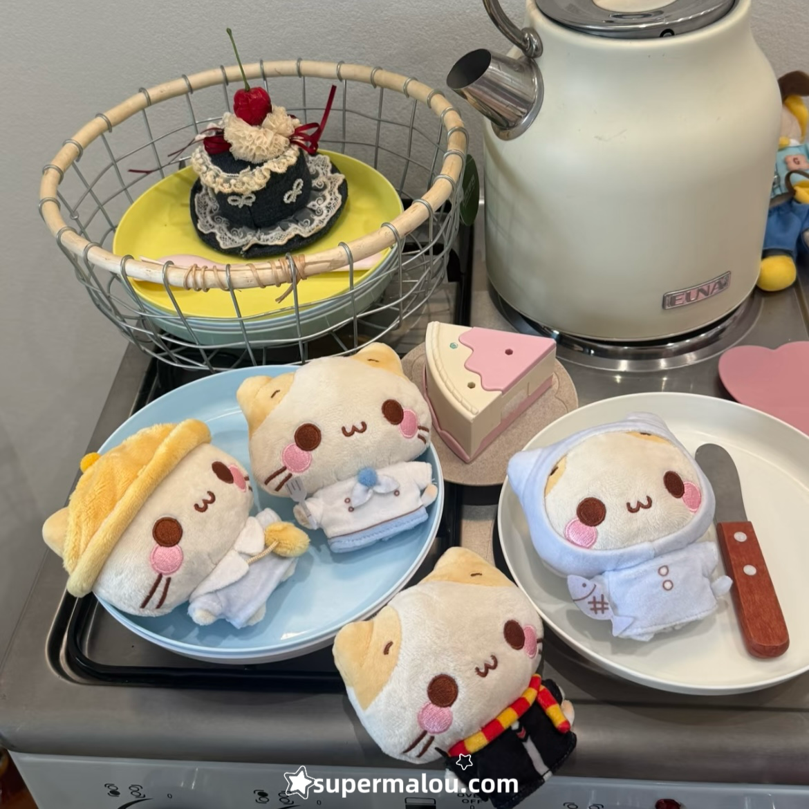 Cute Mashumaro Plush Pendant Keychain（Big Doll)