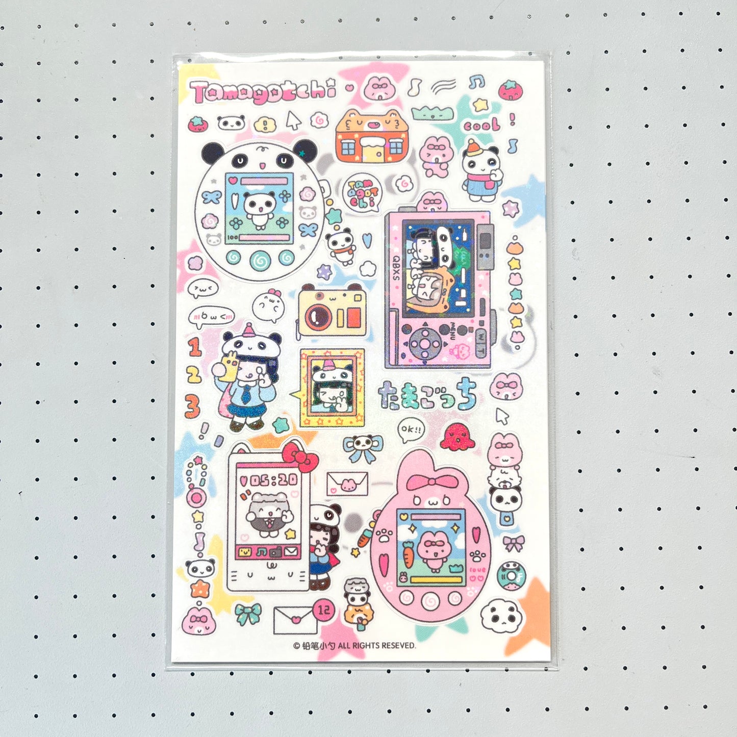 Cute Panda Deco Sticker Sheet