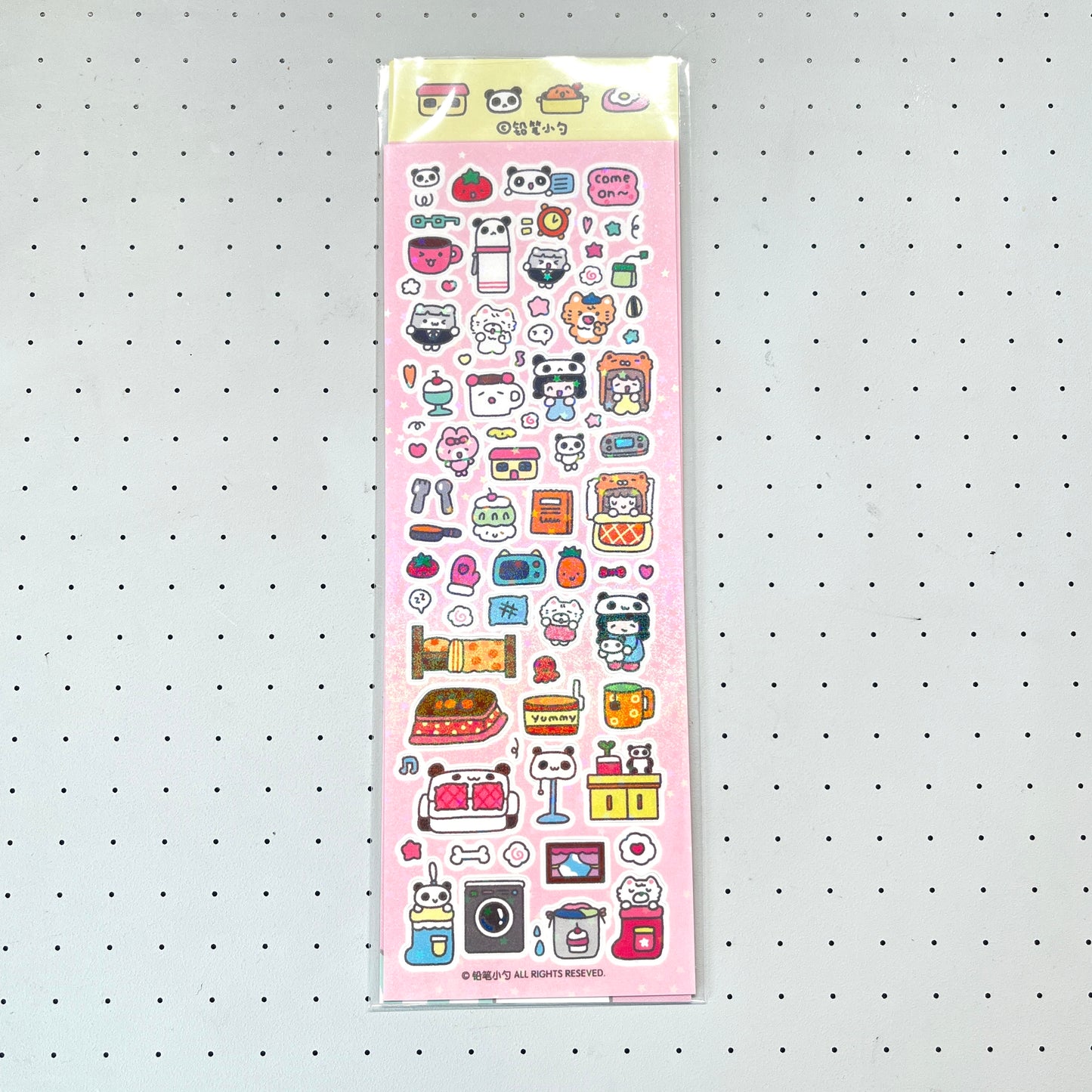 Cute Panda Deco Sticker Sheet