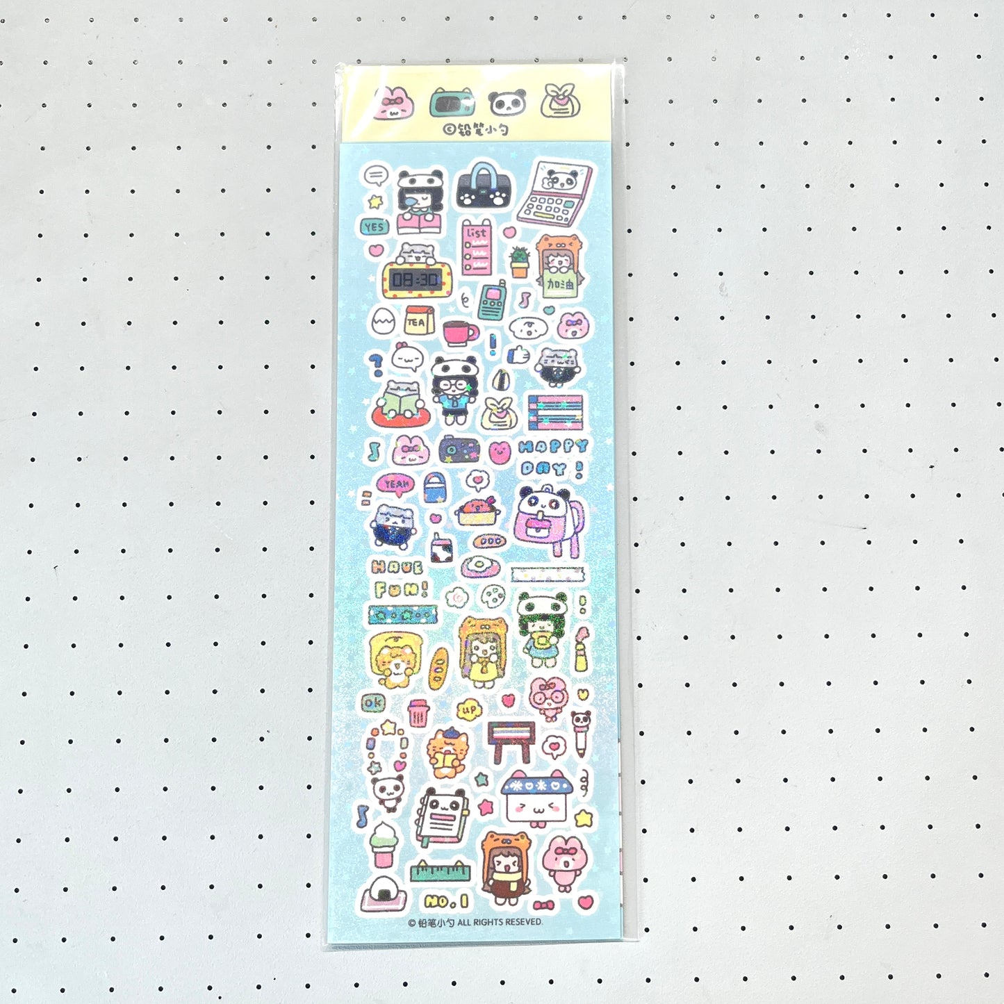 Cute Panda Deco Sticker Sheet