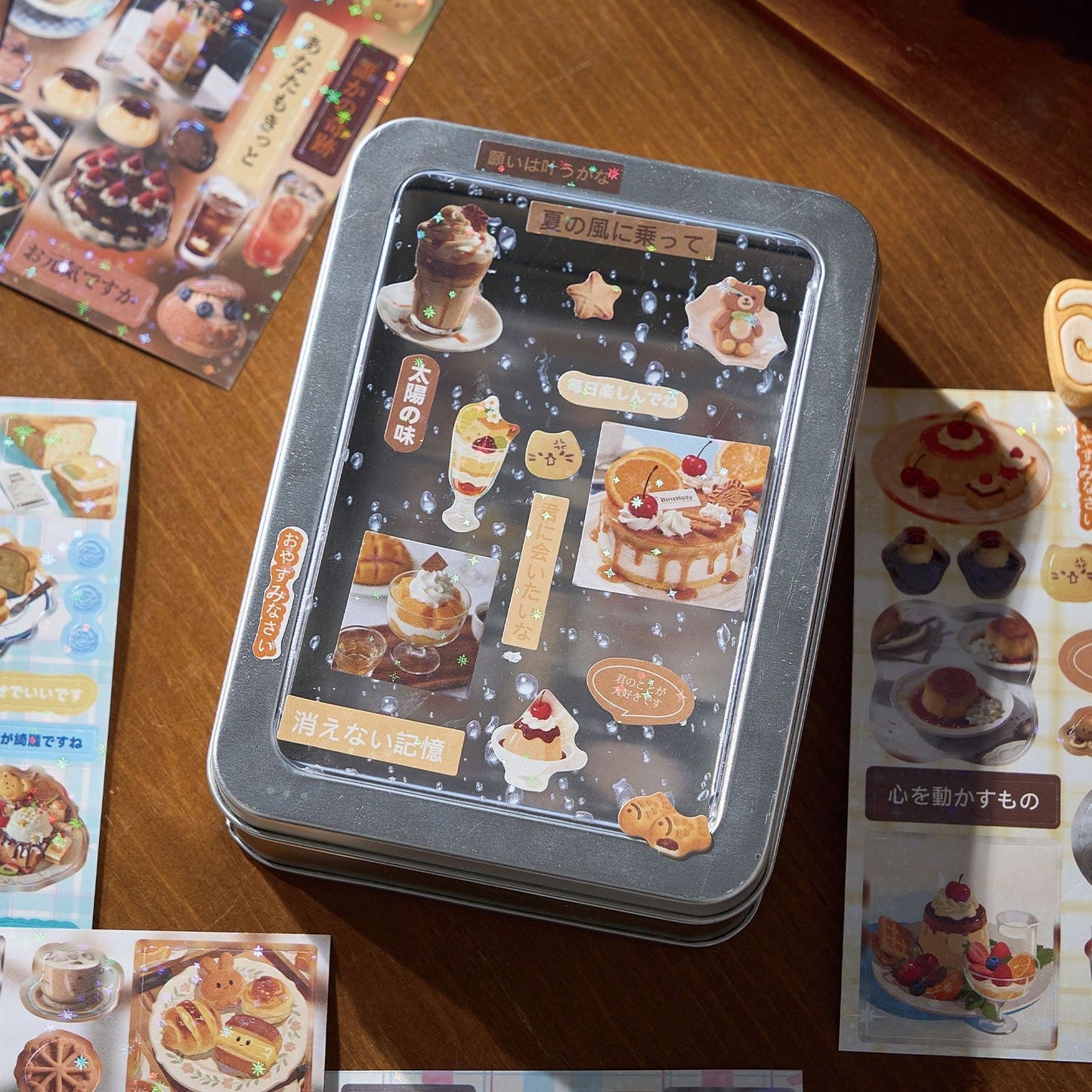 30Pages Cute Retro Food Japanese Sticker Book Set Of 2