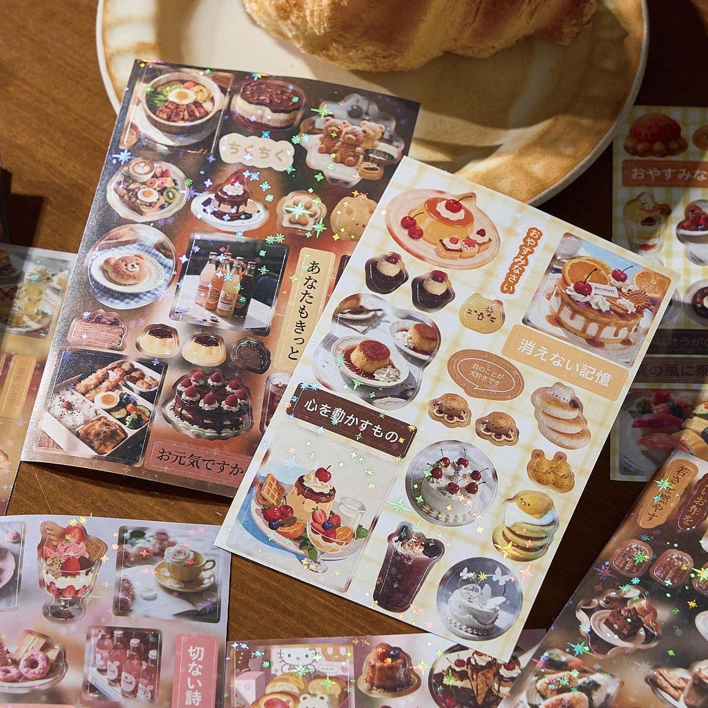 30Pages Cute Retro Food Japanese Sticker Book Set Of 2