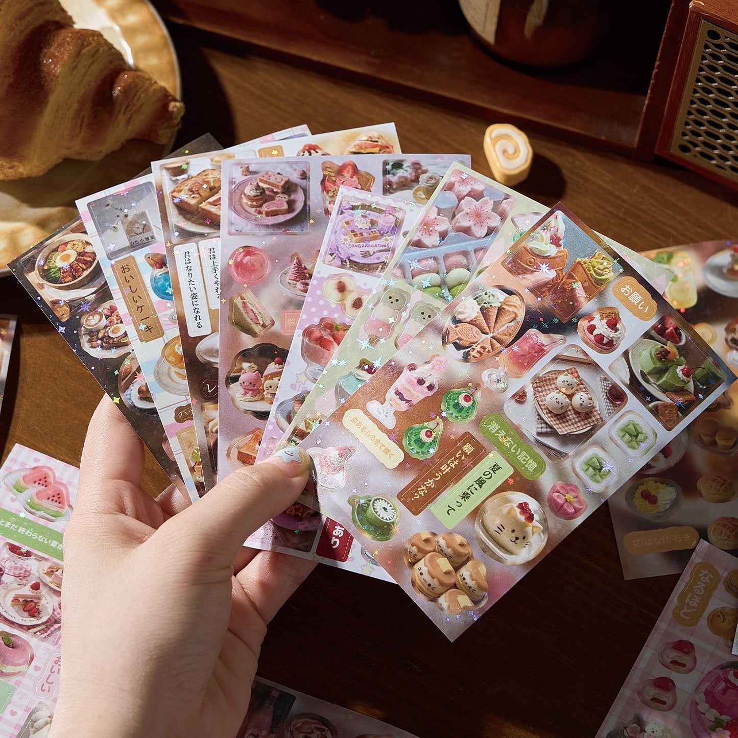 30Pages Cute Retro Food Japanese Sticker Book Set Of 2