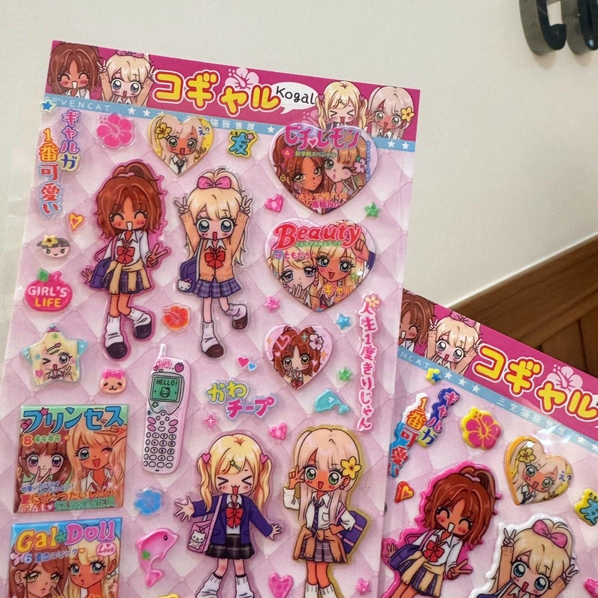 Cute Showa JK Hot Girl  3D Stickers