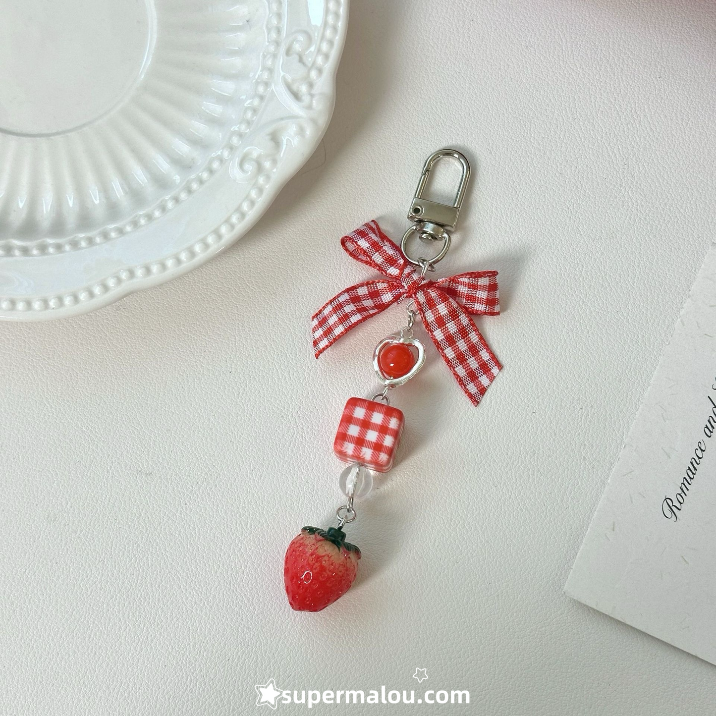 Cute Strawberry Bow Tomato Star Phone Chain Keychain