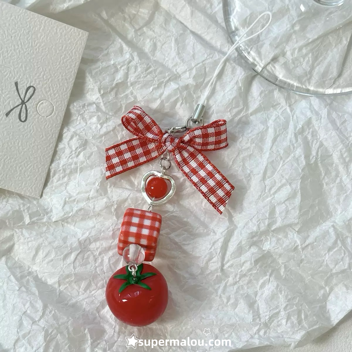 Cute Strawberry Bow Tomato Star Phone Chain Keychain
