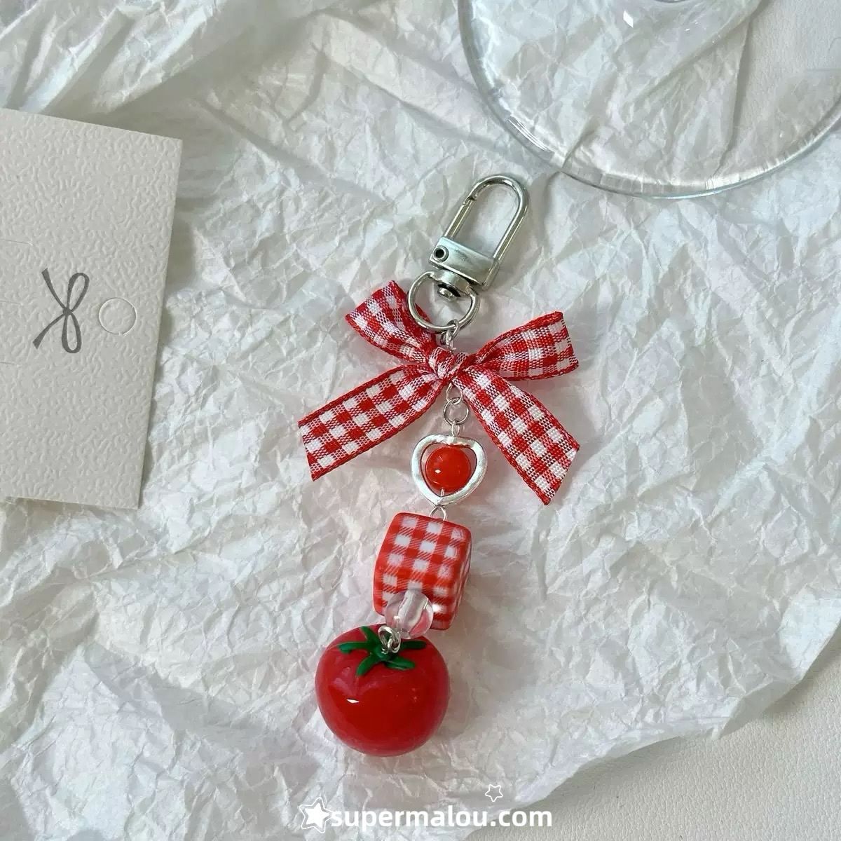 Cute Strawberry Bow Tomato Star Phone Chain Keychain