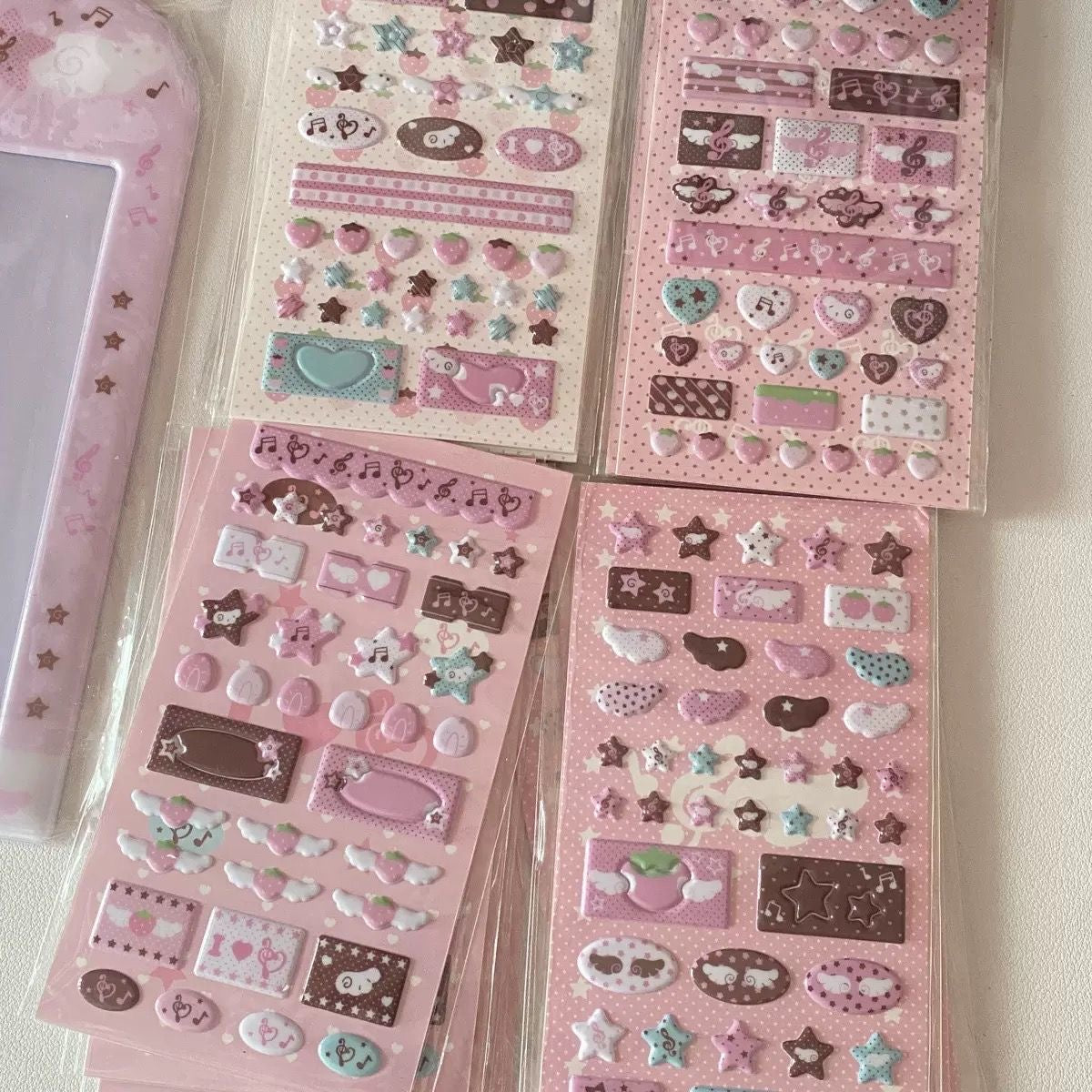 Cute Strawberry Note 3D Bubble Foam Stickers
