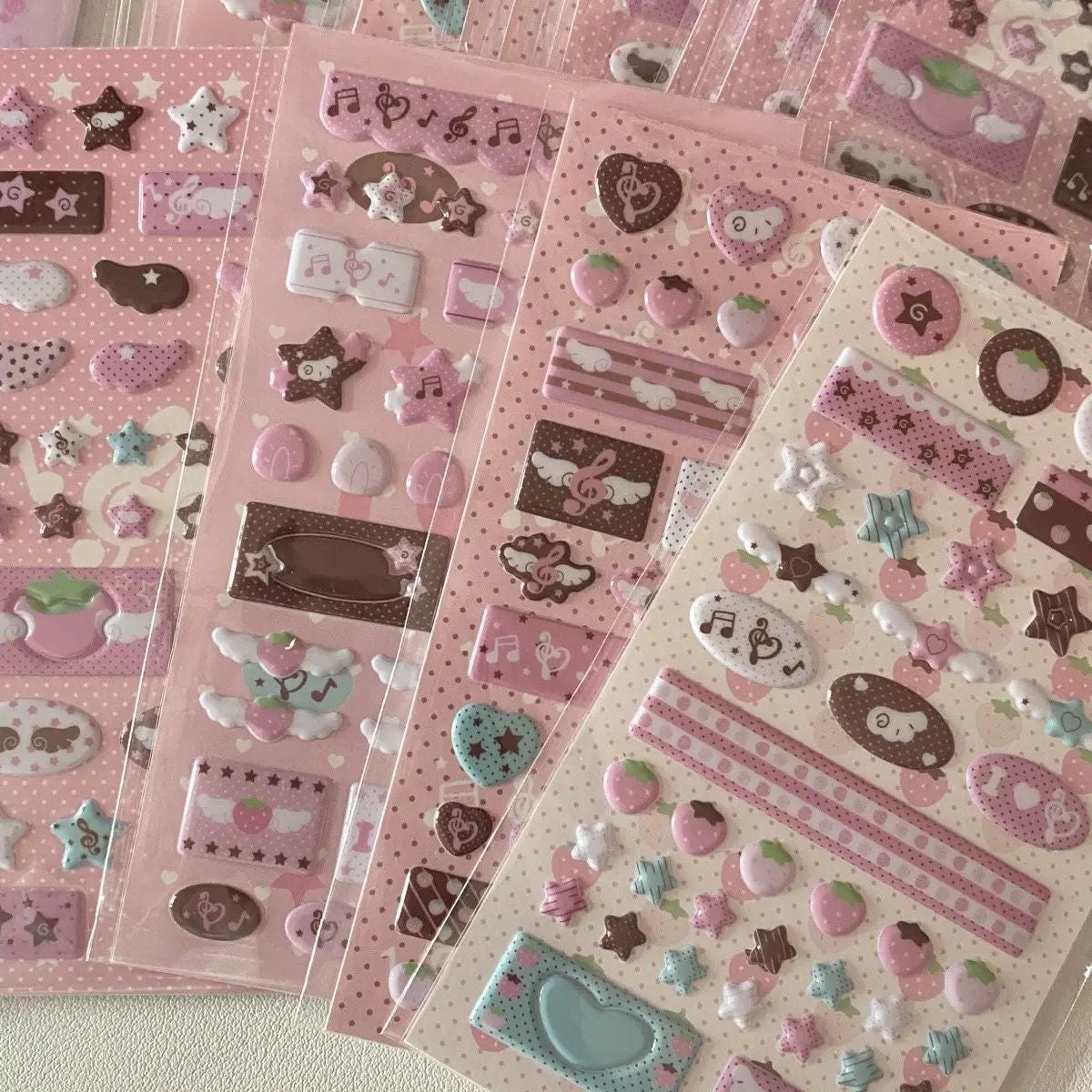 Cute Strawberry Note 3D Bubble Foam Stickers