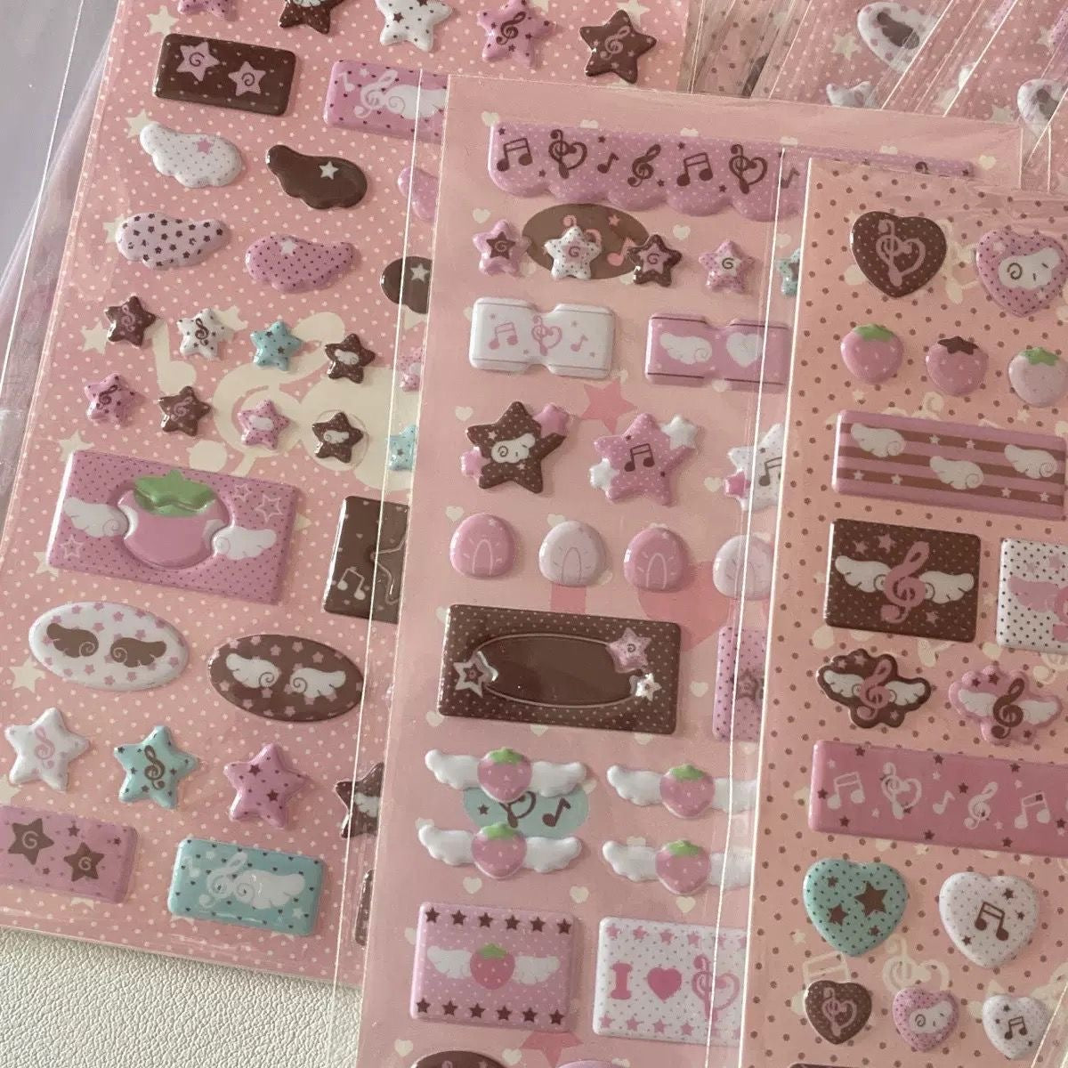 Cute Strawberry Note 3D Bubble Foam Stickers