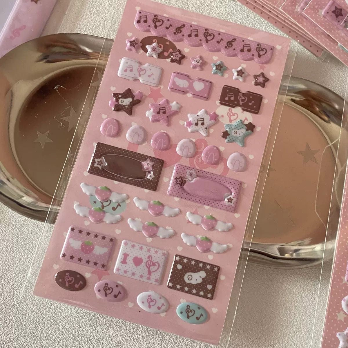 Cute Strawberry Note 3D Bubble Foam Stickers