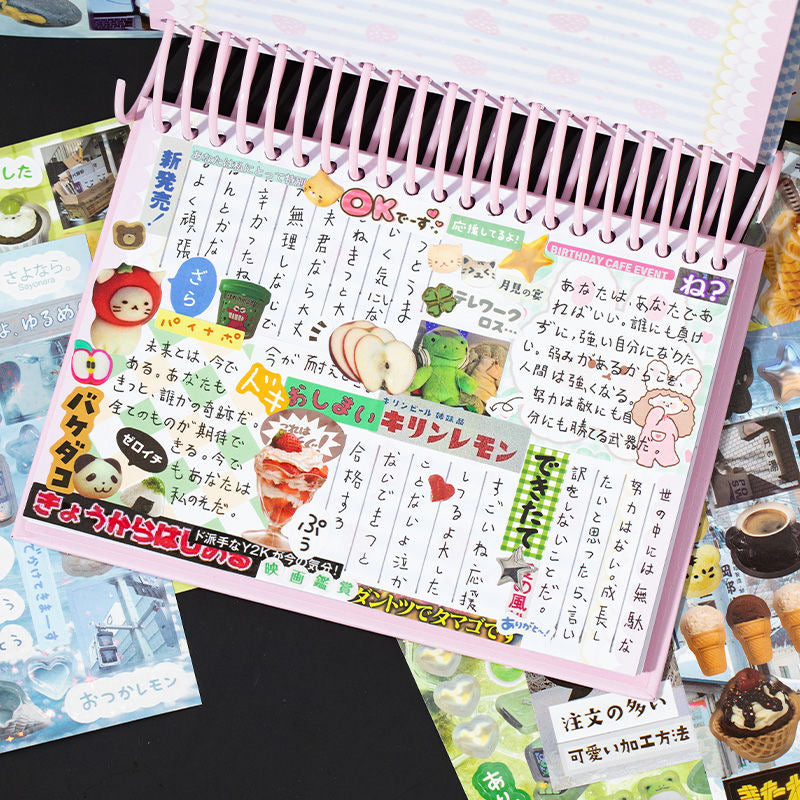 45 Sheets/Pieces Retro Decorative Sticker Book
