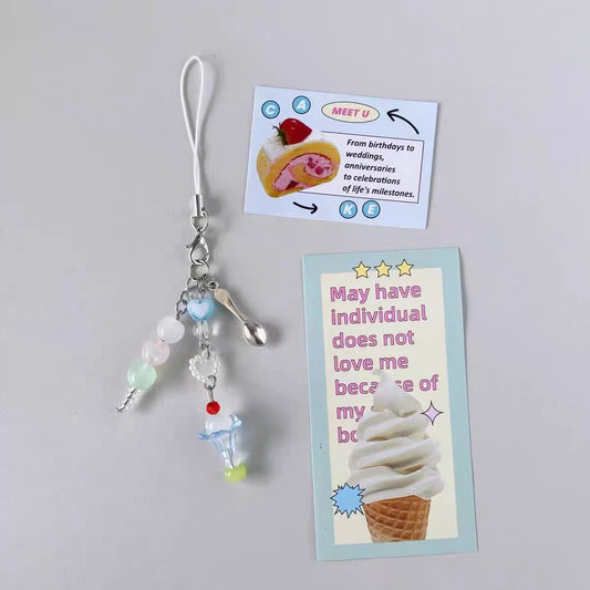 Dessert Soda Ice Cream Phone Chain