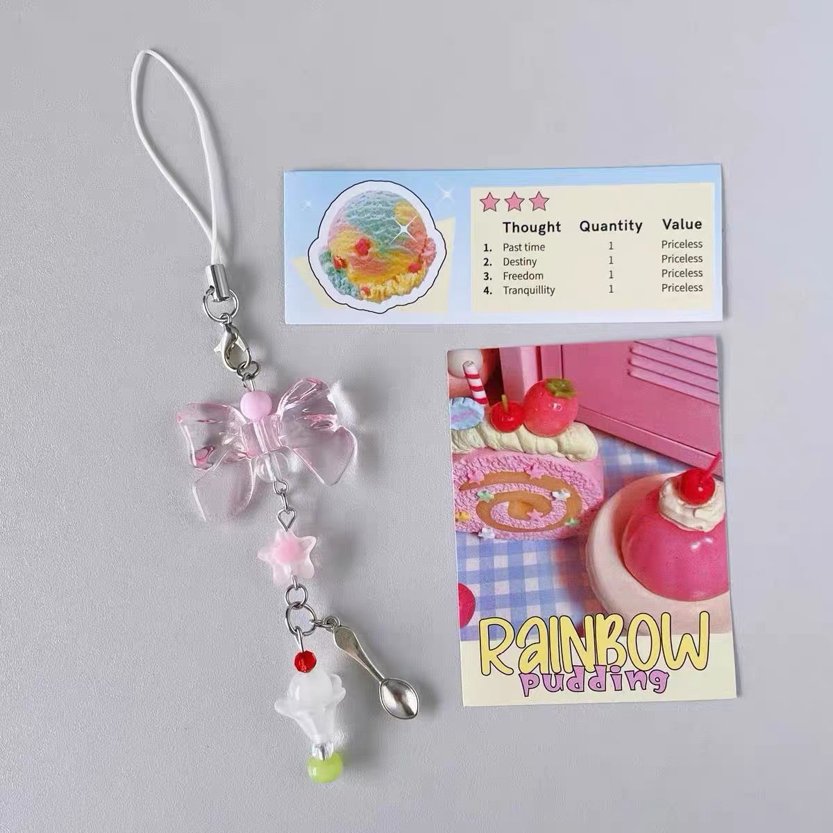 Dessert Soda Ice Cream Phone Chain