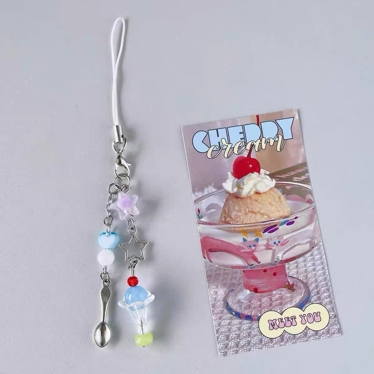 Dessert Soda Ice Cream Phone Chain