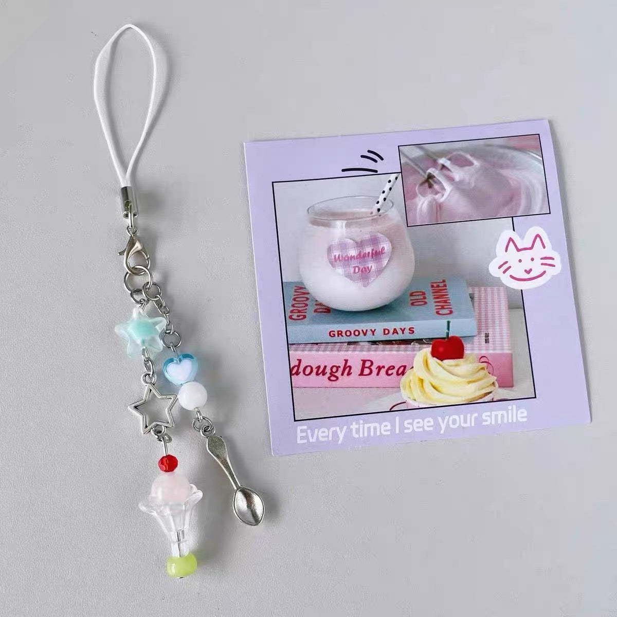 Dessert Soda Ice Cream Phone Chain