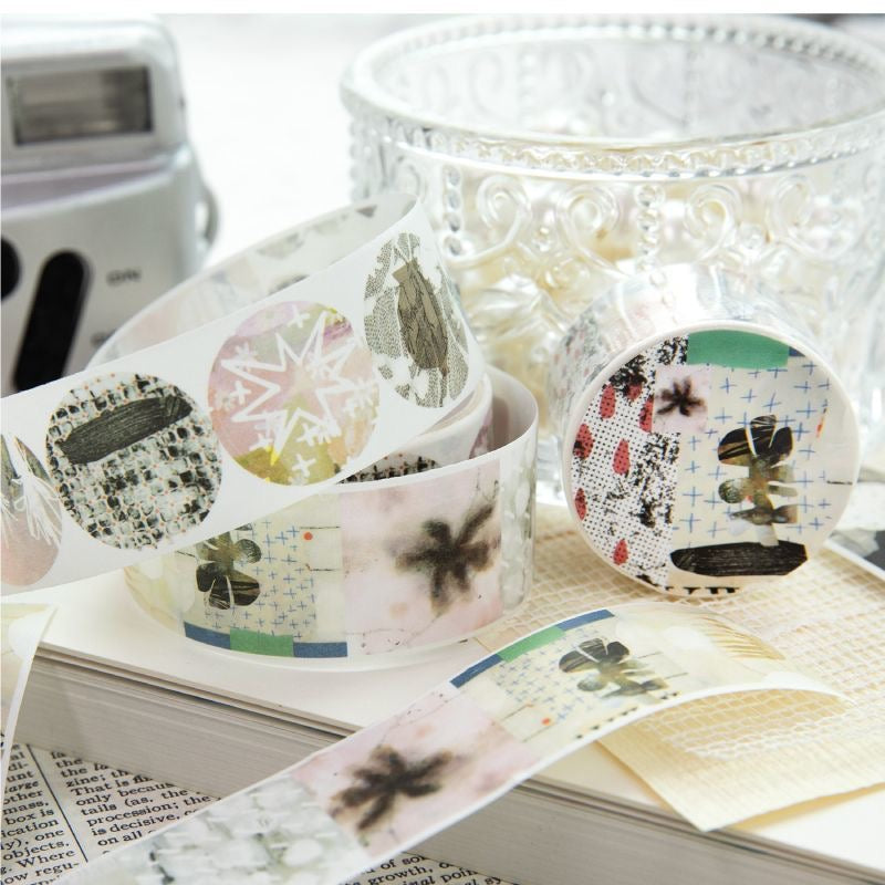 Disordered Collage Series Retro Sticker Roll