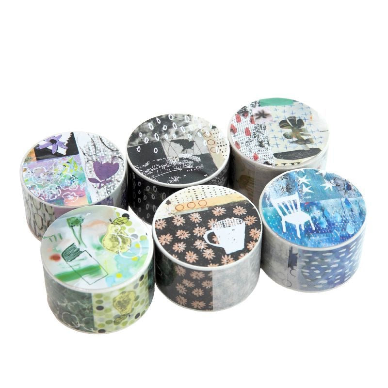 Disordered Collage Series Retro Sticker Roll