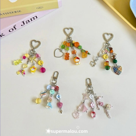 Dopamine Colorful DIY Bead Phone Chain Keychain