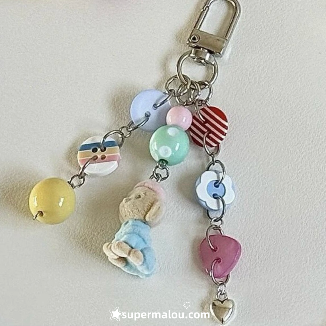 Dopamine Colorful DIY Bead Phone Chain Keychain