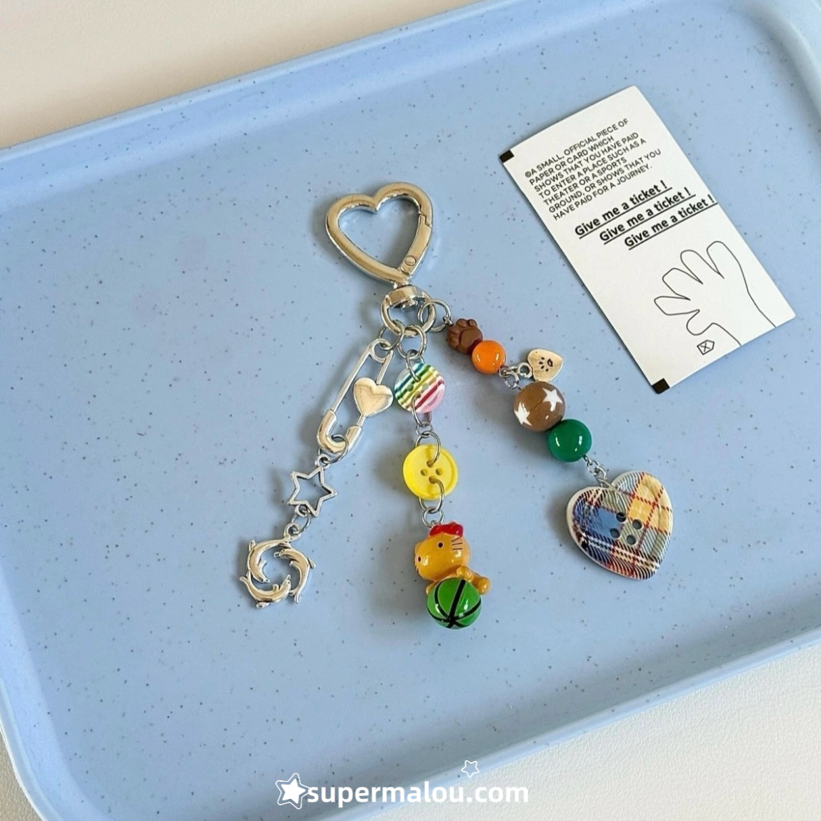 Dopamine Colorful DIY Bead Phone Chain Keychain