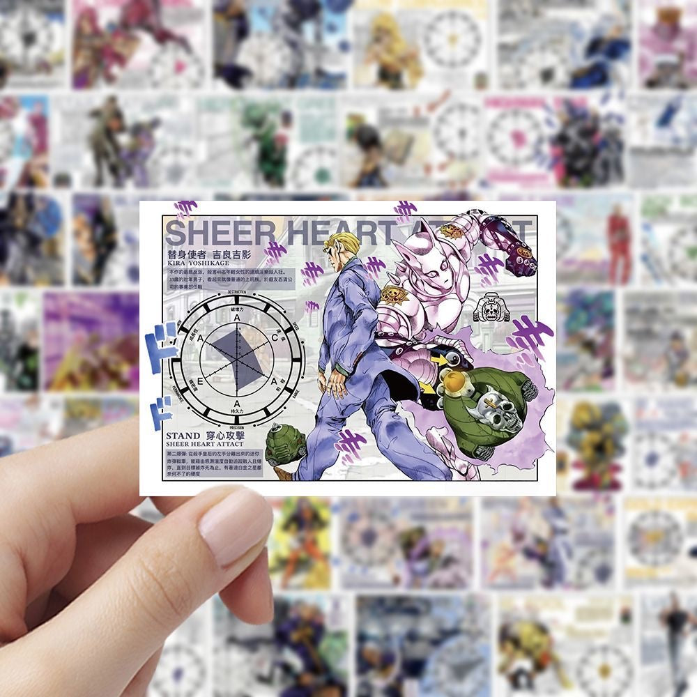48Pcs Jojo Stand Encyclopedia Stickers