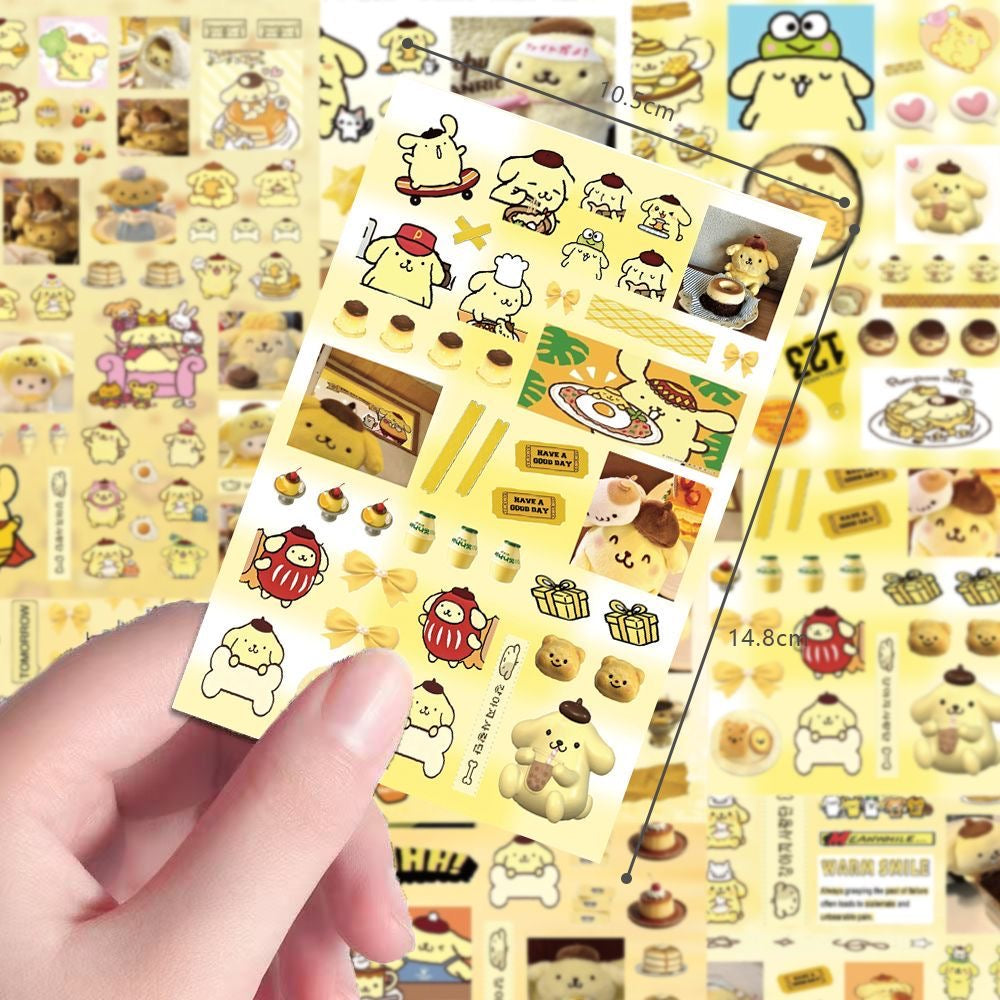 8 Sheets Pompompurin Stickers Style C