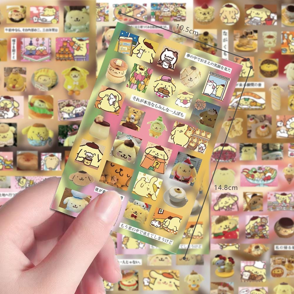 8 Sheets Pompompurin Stickers Style B