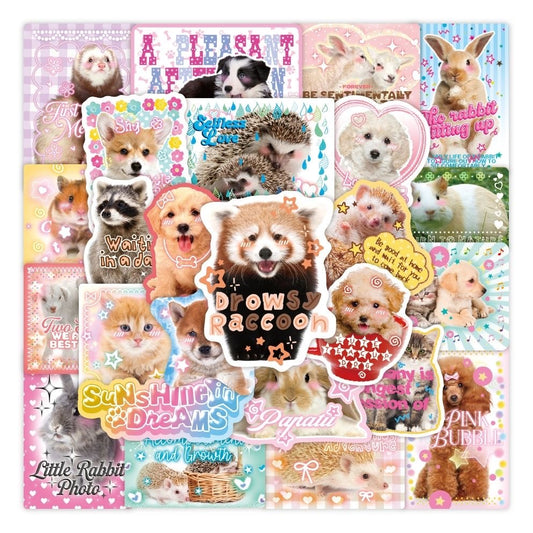 50Pcs Cute Pet Animal Stickers