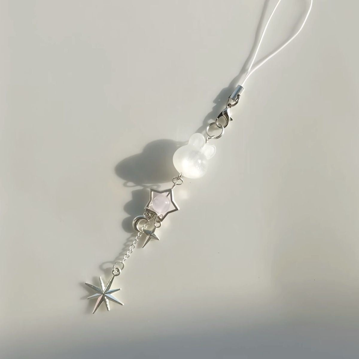 Translucent bunny phone chain