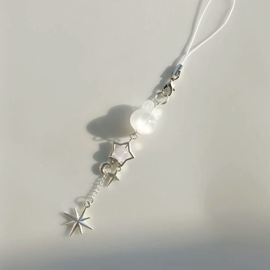 Translucent bunny phone chain