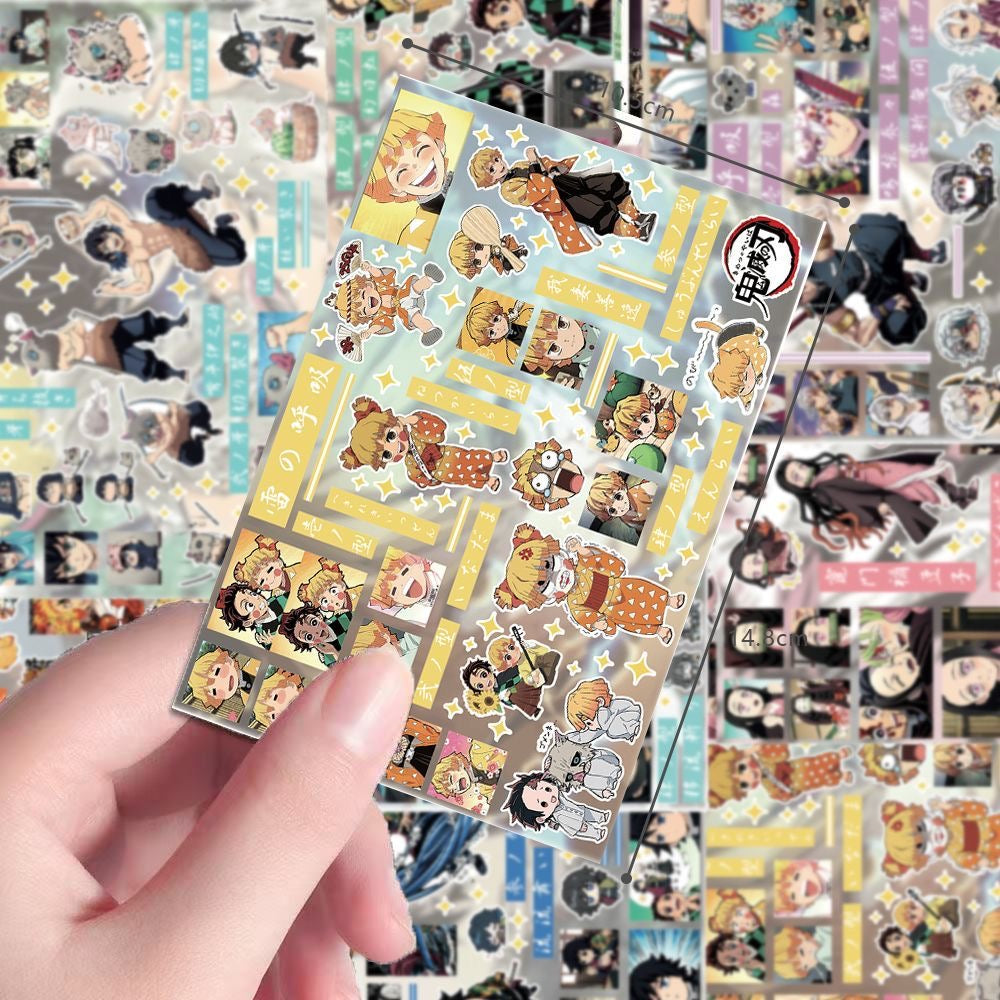 8 Sheets Demon Slayer Stickers A