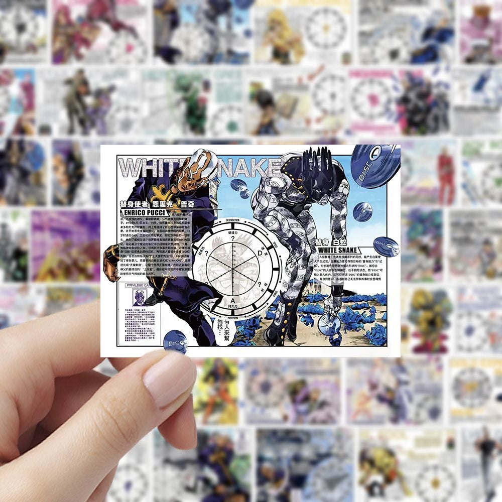 48Pcs Jojo Stand Encyclopedia Stickers