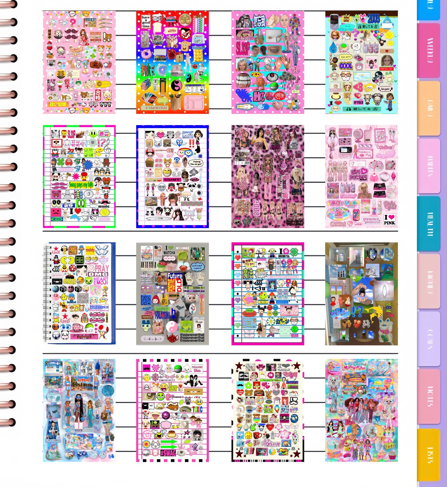 【Pre-Order】32Pages Saturated Dreams Sticker Sheets